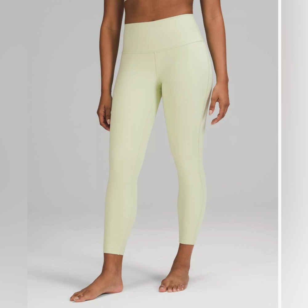 Lululemon leggings, Wunder Under HR Tight 25" CRMM 12, Creamy Mint Size 12